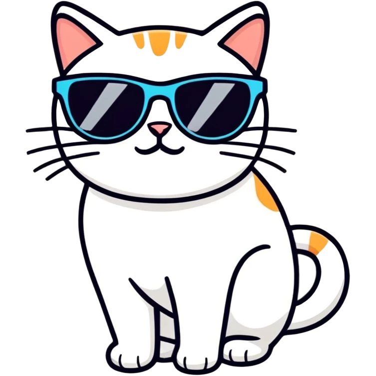 Cat with sunglasses emoji