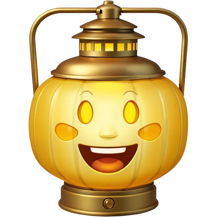 lantern emoji with laughing face emoji