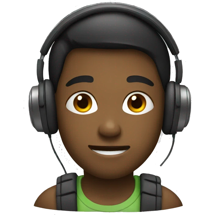 Boy with headphone emoji