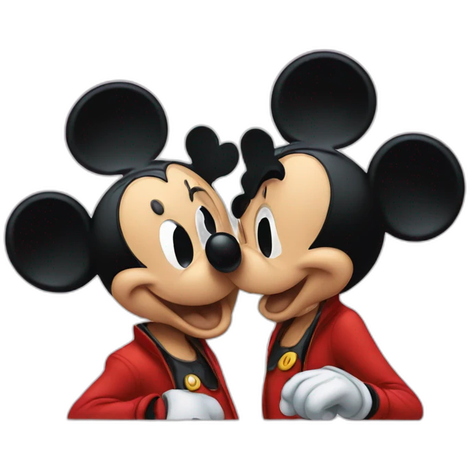 mickey-mouse kiss emoji