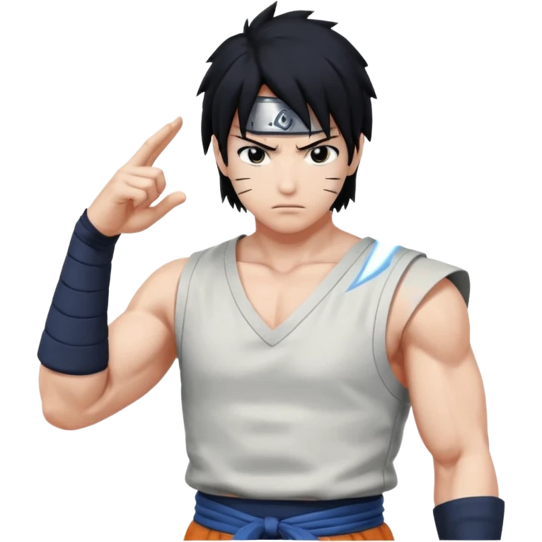 Sasuke on pose attack emoji