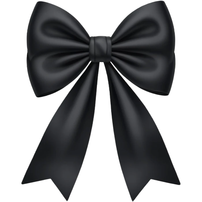 Black bow emoji