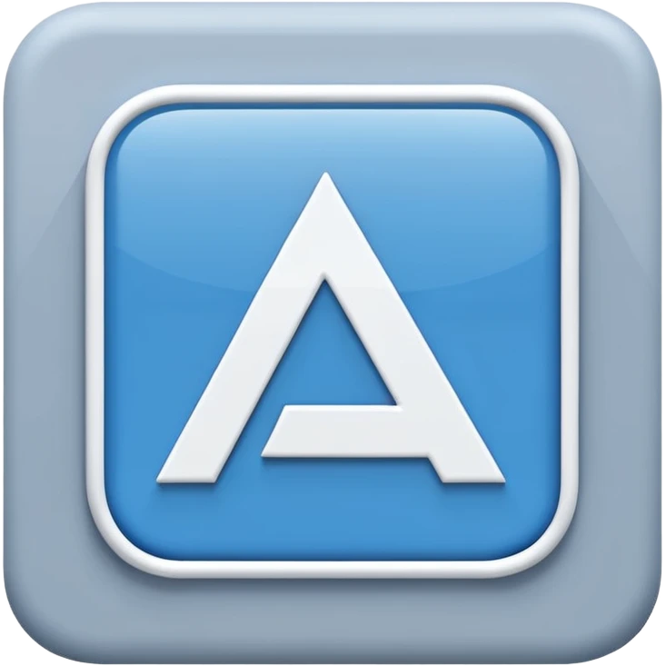 A flat vector emoji icon representing translation between Arabic and Spanish. Two overlapping squares: the front square is blue with a white letter 'A', the back square is light gray with the white Arabic letter 'ع' (Ain). Minimalist design, rounded corners, high quality, white background. emoji