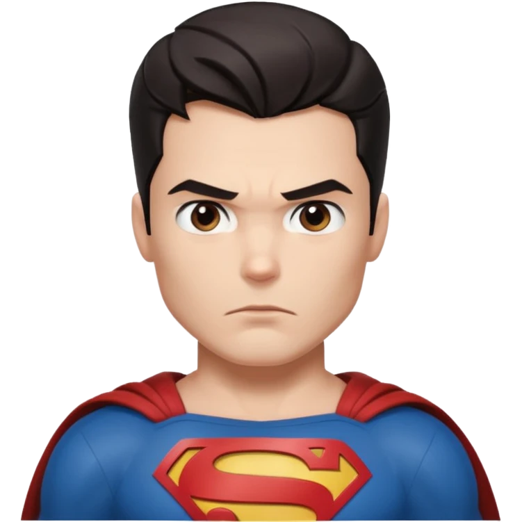 superman character face only younger emoji