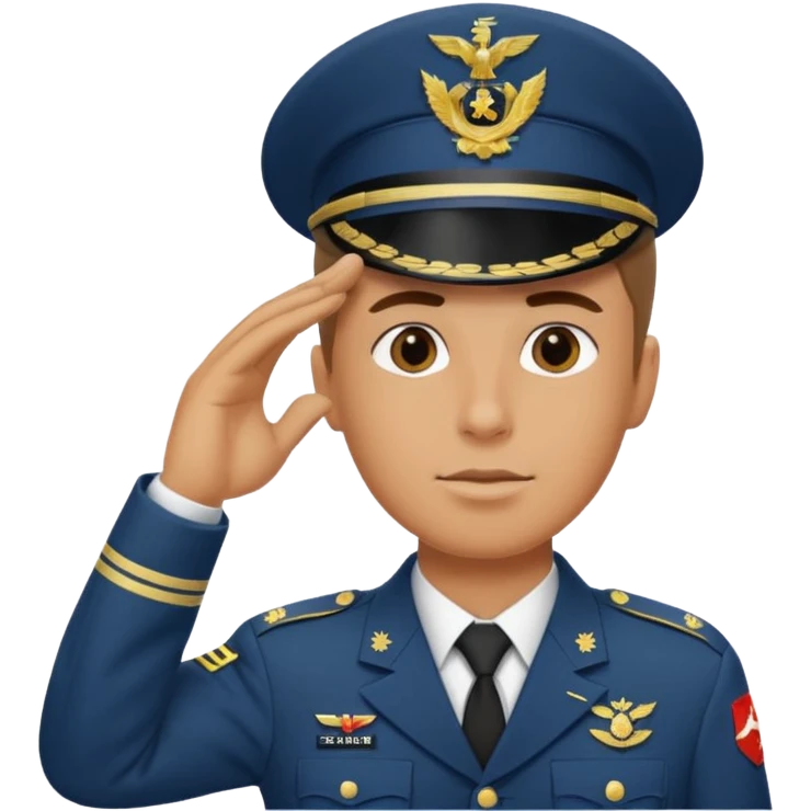 Soldat in uniform der salotiert und den Buchstaben S.A.S emoji