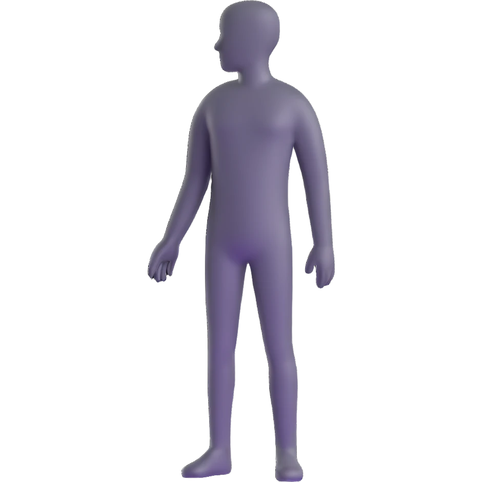 grey human silhouette with no facial features, no face, no eyes, no nose, no mouth, simple outline emoji