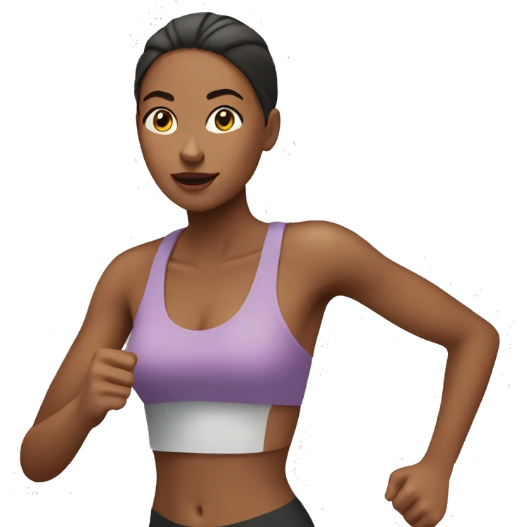 Girl out jogging  emoji