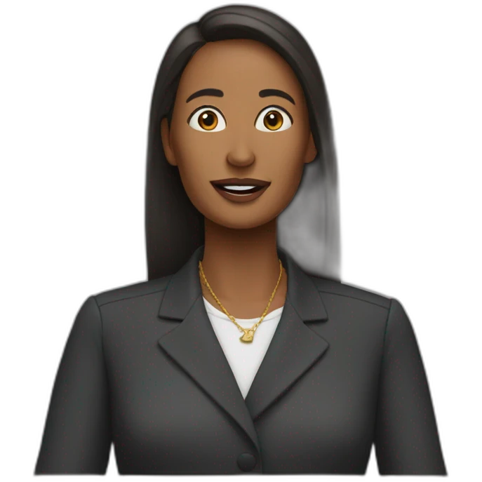 Iman gadzhi giving a speech emoji