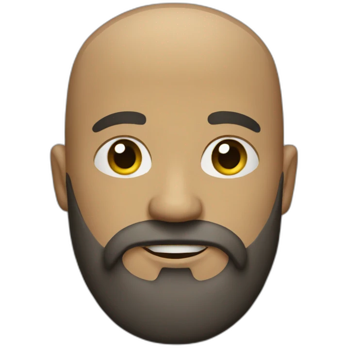 Men with bald viking beard emoji