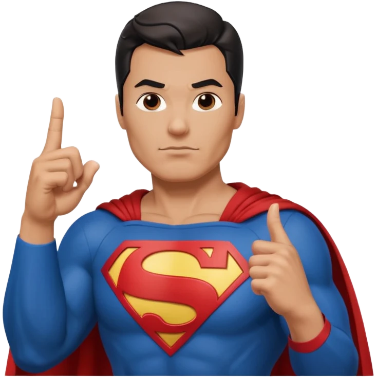 Superman Giving the Middle Finger emoji