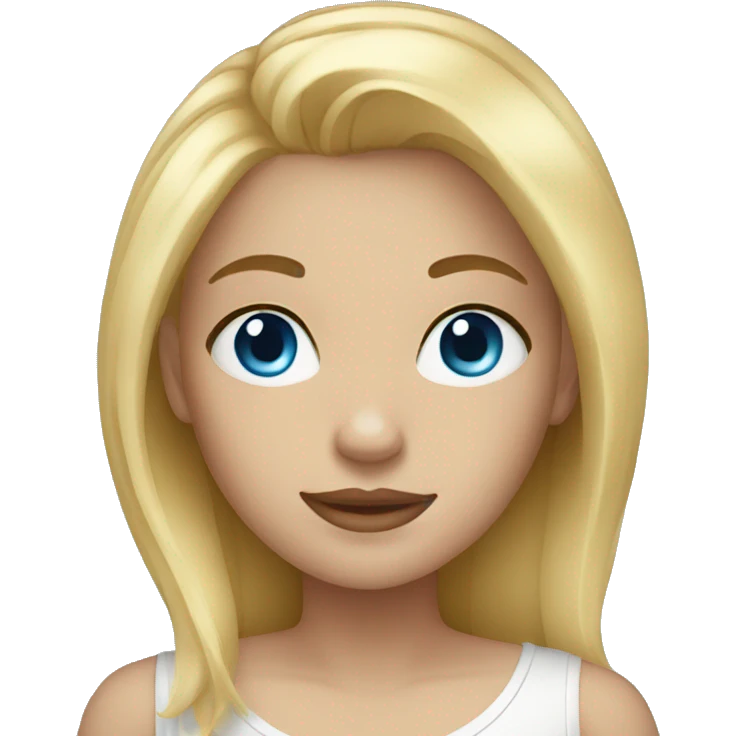 Blonde girl blue eyes  emoji