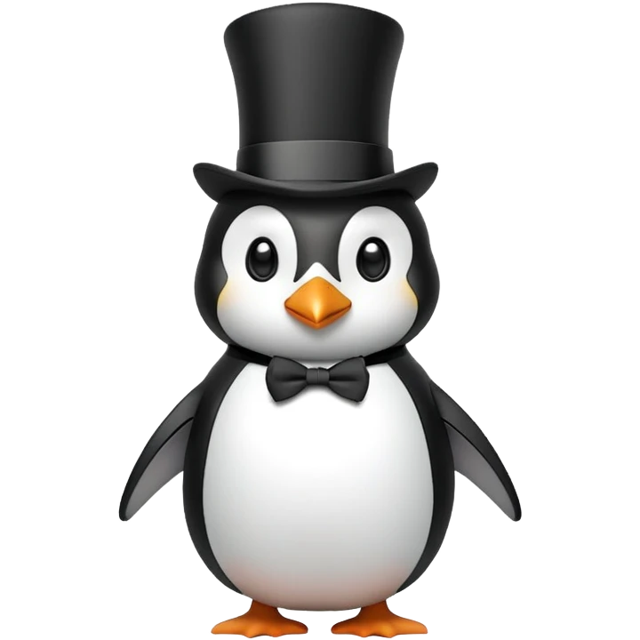 penguin with top hat emoji