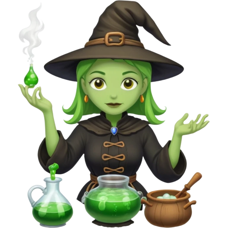green witch cooking potion emoji