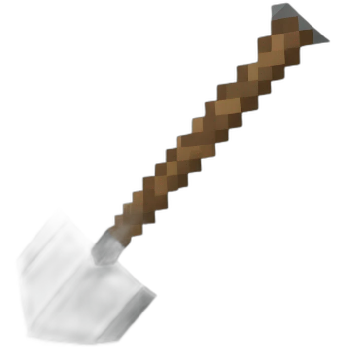 pixelated pickaxe from minecraft emoji