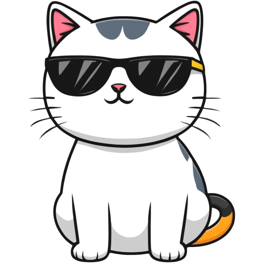 Cat with sunglasses emoji