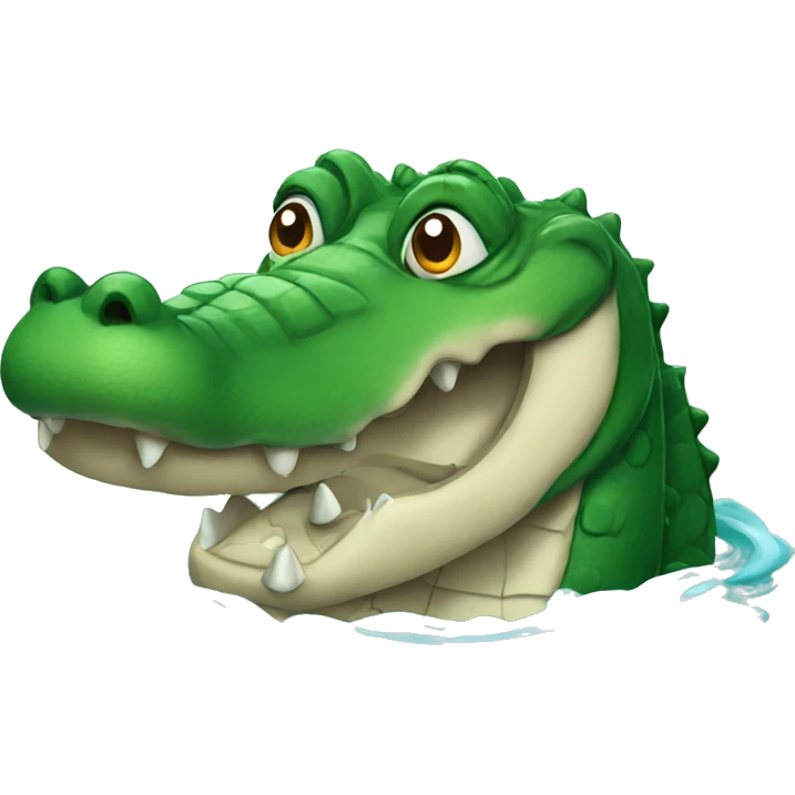 Alligator in river emoji