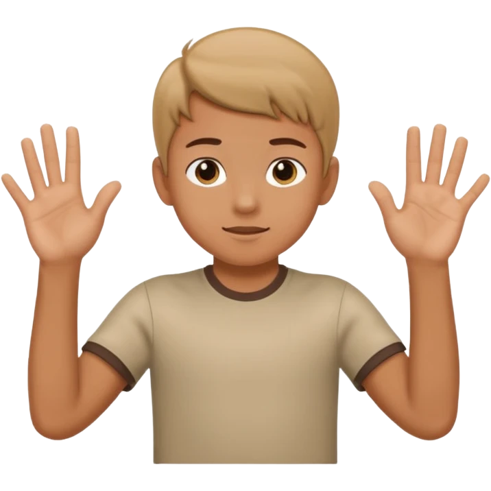 Kid doing the 6-7 move With his hands with no ball emoji