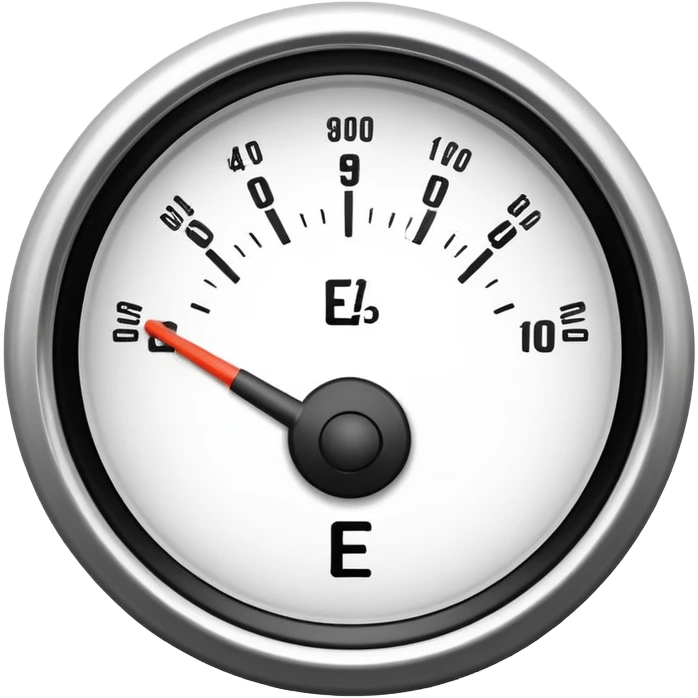 Gas gauge in E emoji