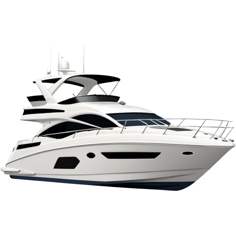 sea ray 500 yacht facing to the left on white background emoji