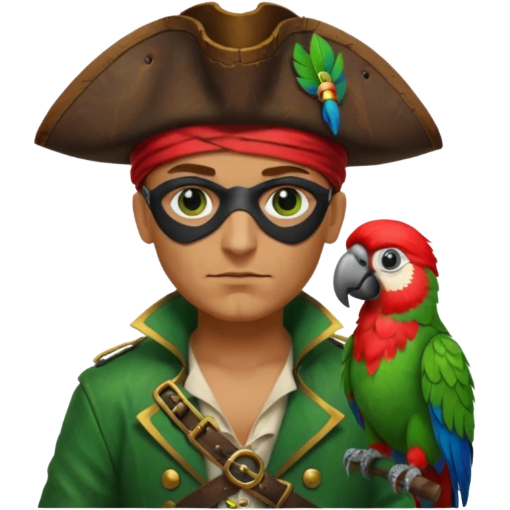 pirate and parrot emoji