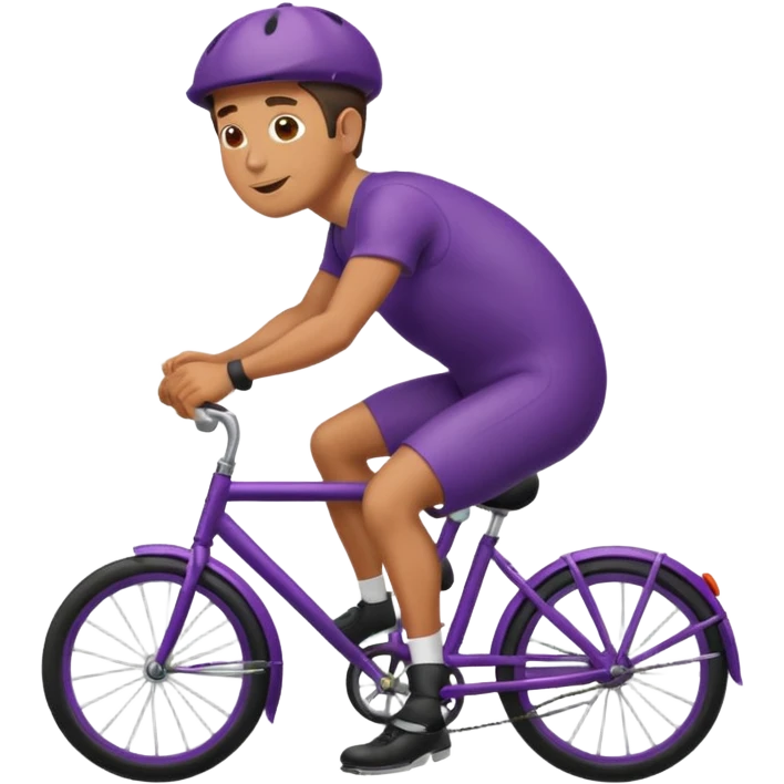 Guy riding a eggplant like a bicycle emoji