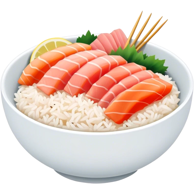 Sashimi over rice emoji