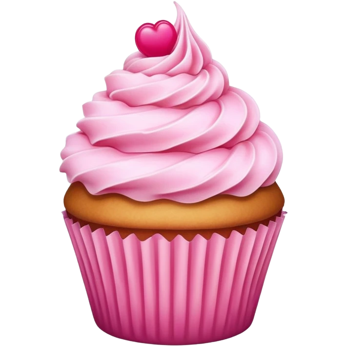 Cupcake with pink icing emoji