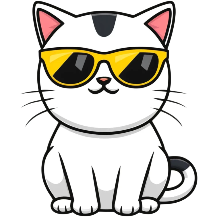Cat with sunglasses emoji