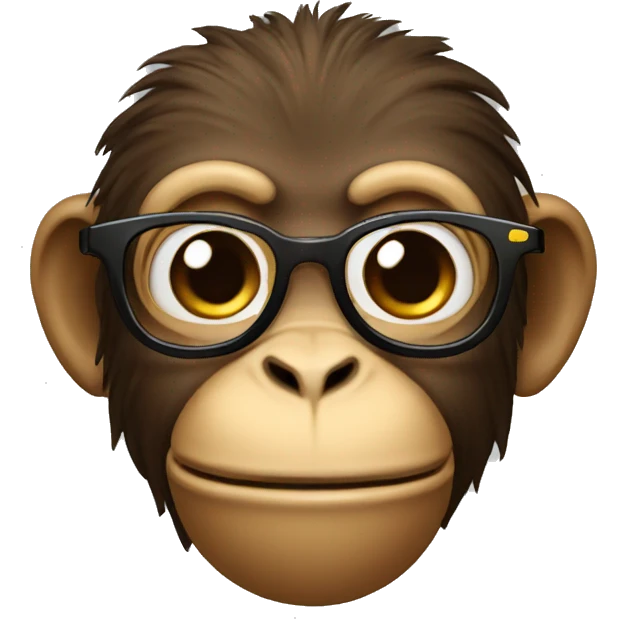 Monkey with glasses and mouth zipped emoji