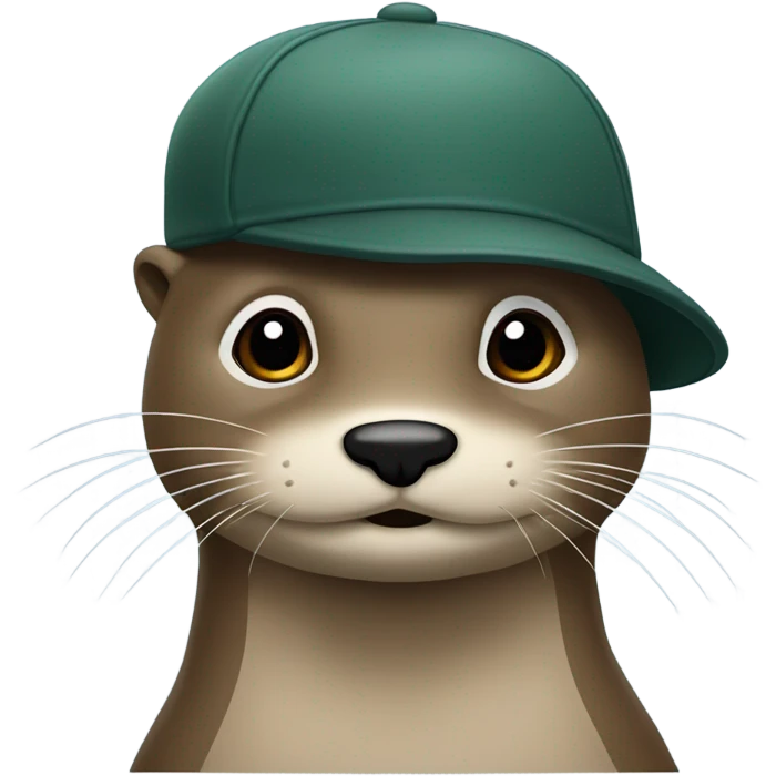Loutre avec une casquette à hélice emoji