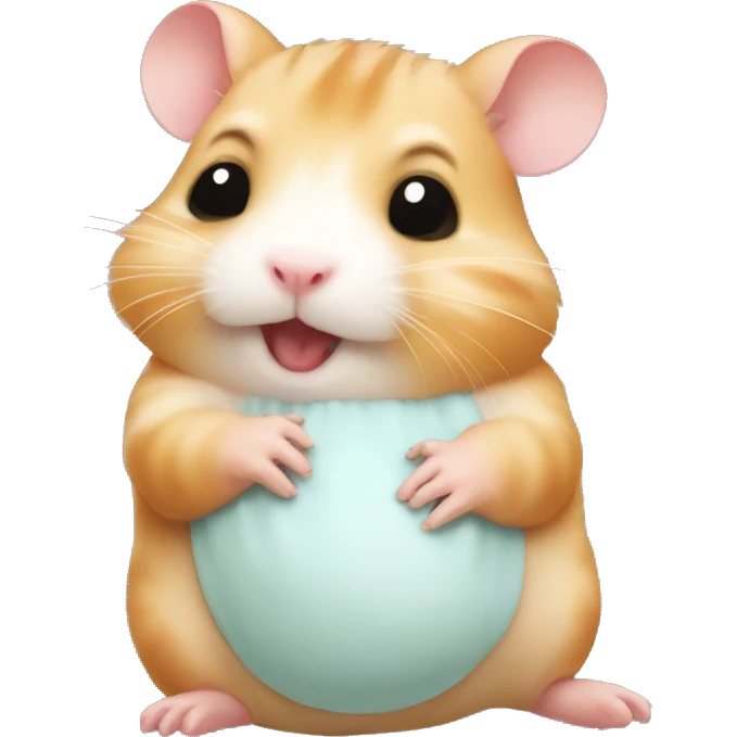 Hamster having a baby emoji