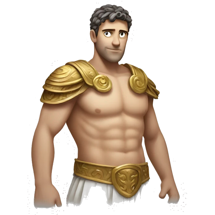 White Roman empir guy showing off his abs emoji