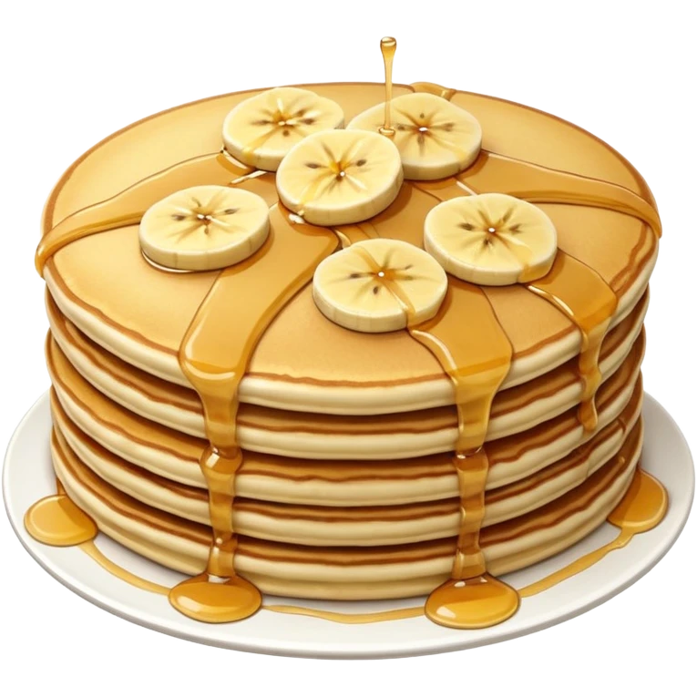 Pancakes with bananas on top emoji