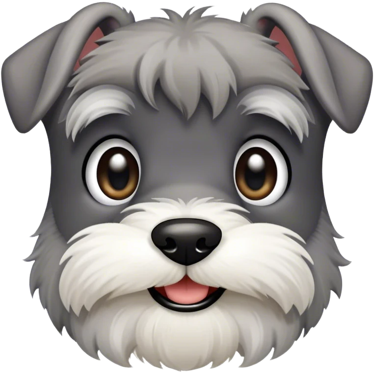 mini schnauzer smiling emoji