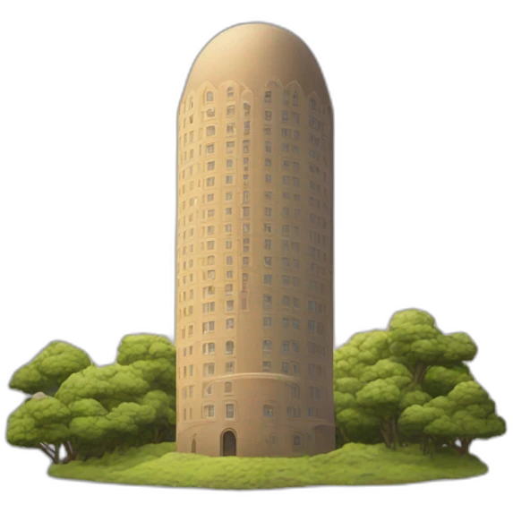 phallic building emoji