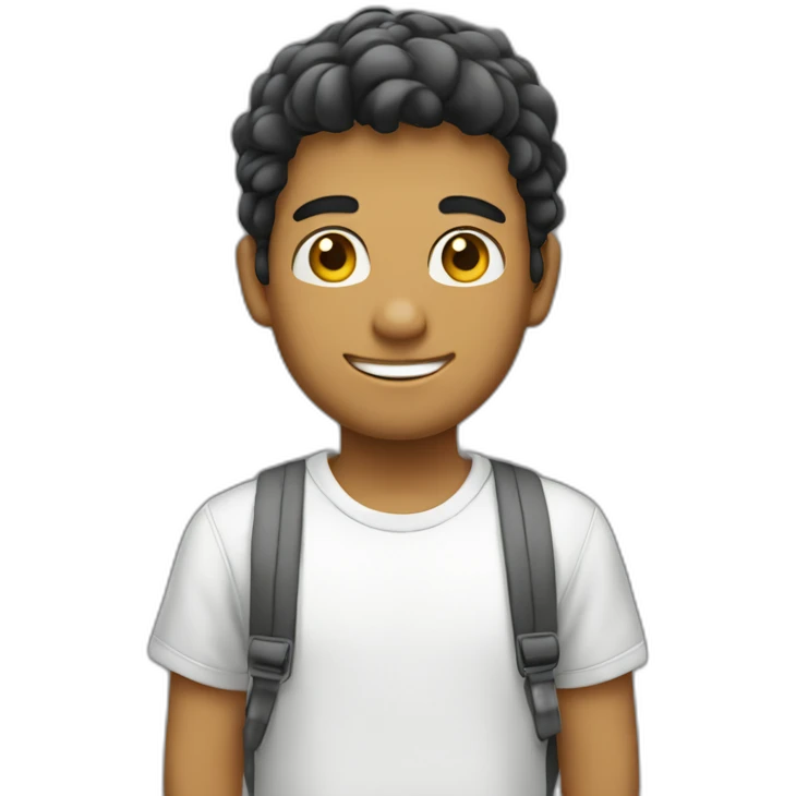 Joven blanco muy atractivo saludando  emoji