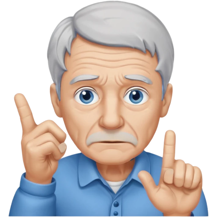 дед крутит пальцем у виска emoji