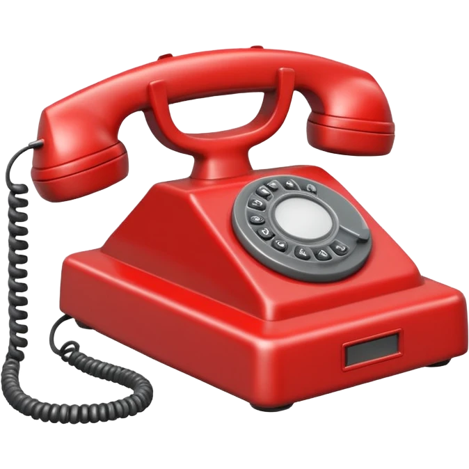 Minimalist emoji-style sticker of an old phone receiver with no signal waves, cracked and floating. Desaturated tones.
 emoji