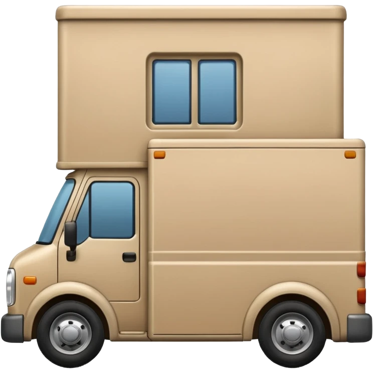 emoji of beige delivery truck emoji