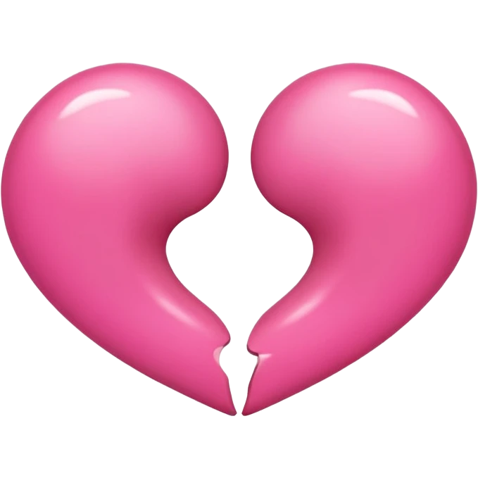 heart shape split into two, subtly referencing boobs, fun and non-explicit emoji