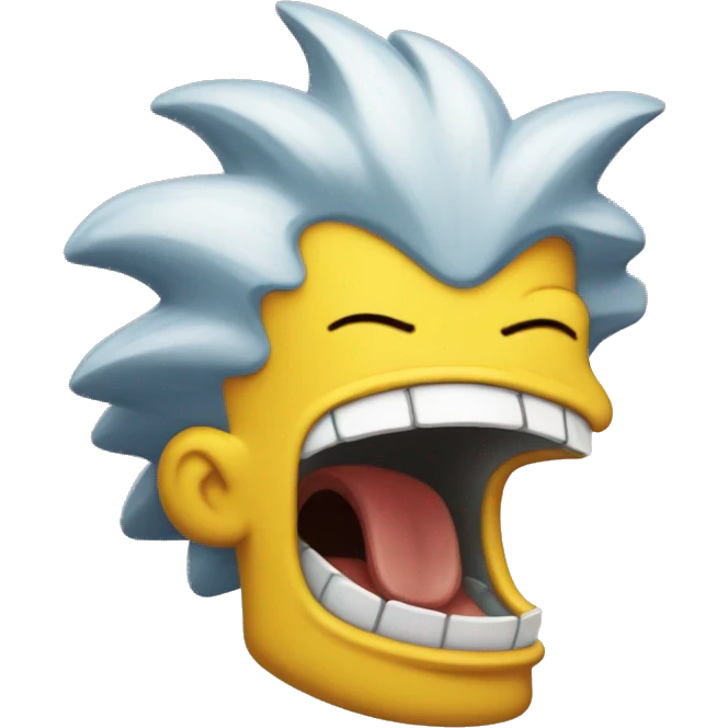 bart simpson pointig and laughing emoji