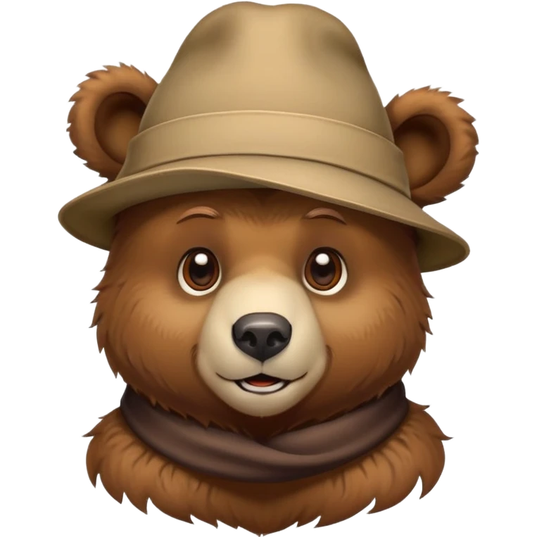 Bear with hat emoji