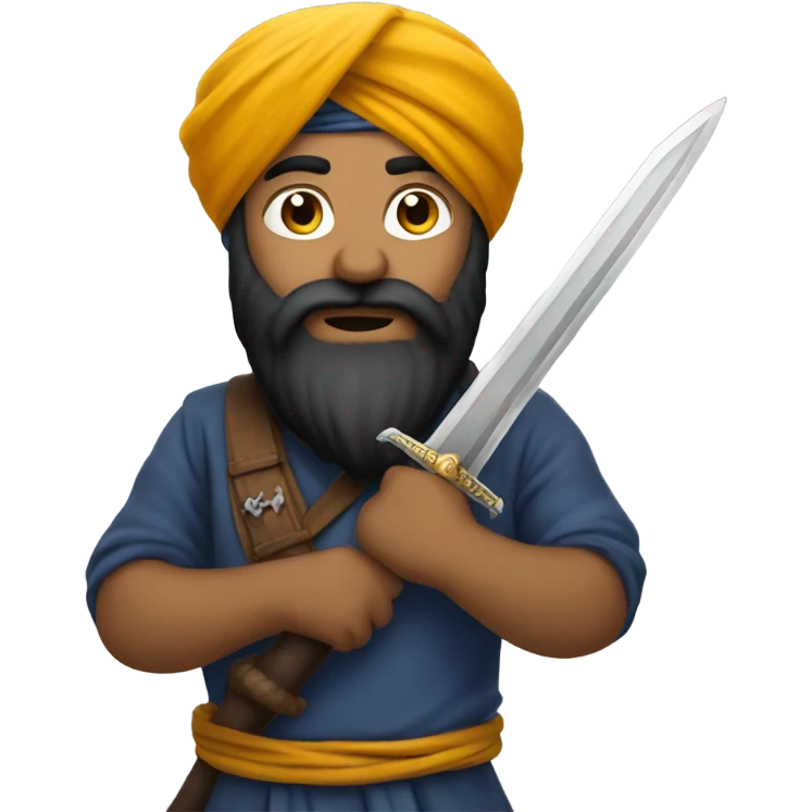 A sikh with sword emoji