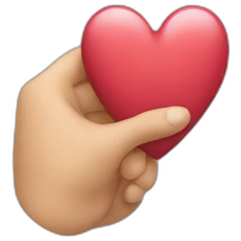 handy heart emoji