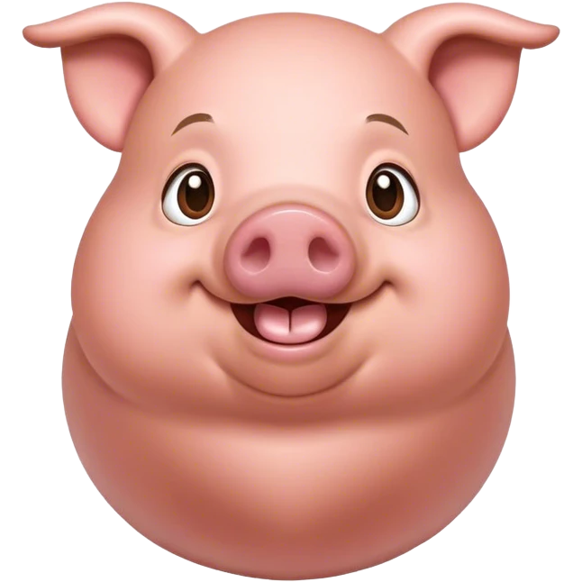 Un puerco feliz vestido de pinché emoji