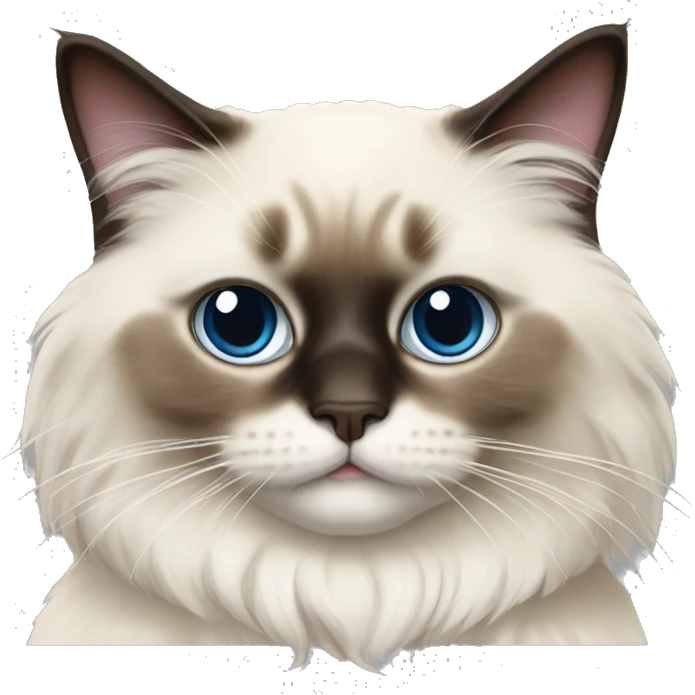 Ragdoll cat with bow emoji