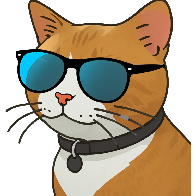 Cat with sunglasses emoji