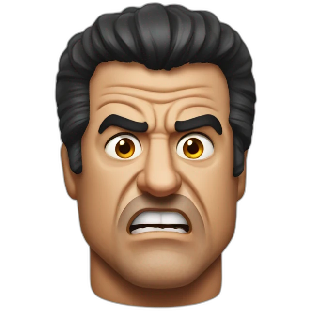 Stallone angry emoji