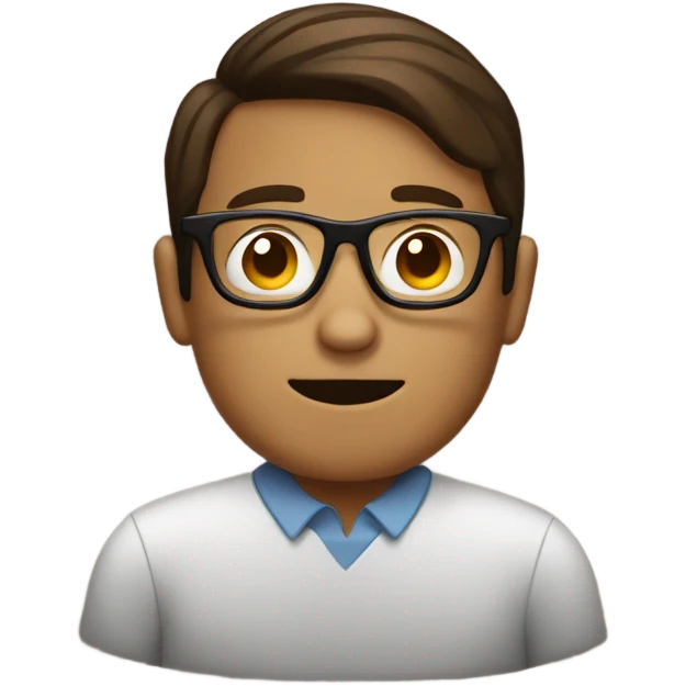 Person with glasses and coffee in hand emoji