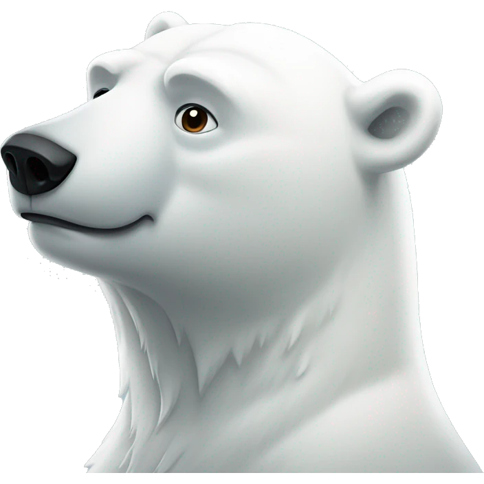 Polar bear pondering a thought  emoji